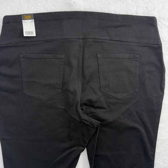 Lee Plus Pull On Jeans Skinny Leg Stretch Mid Rise Black Size 22W Petite NWT - Picture 4 of 11